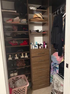 a room with storage and utility room