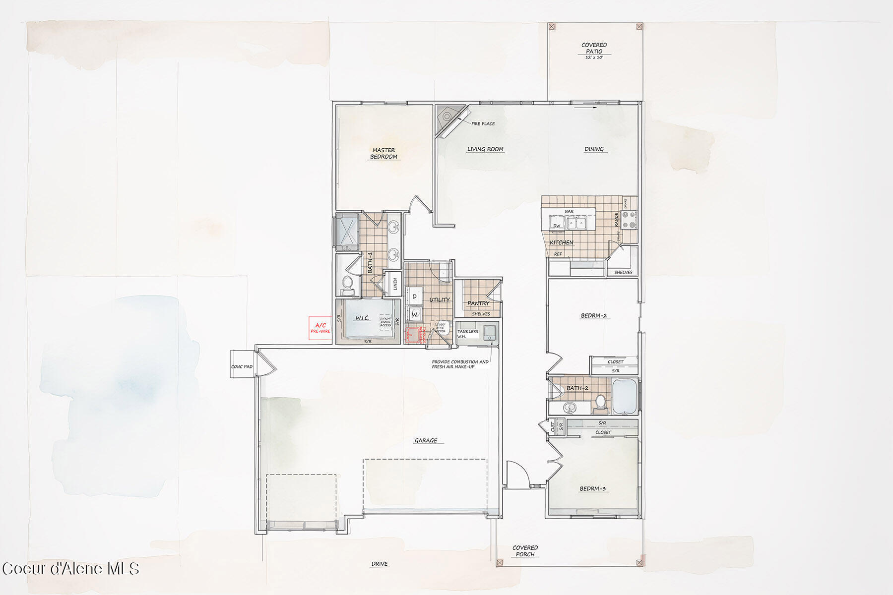 2 East Valley Street South Oldtown, ID 83822 - Photo 49 of 49 1657-R - Smith Res - FLOOR PLAN
