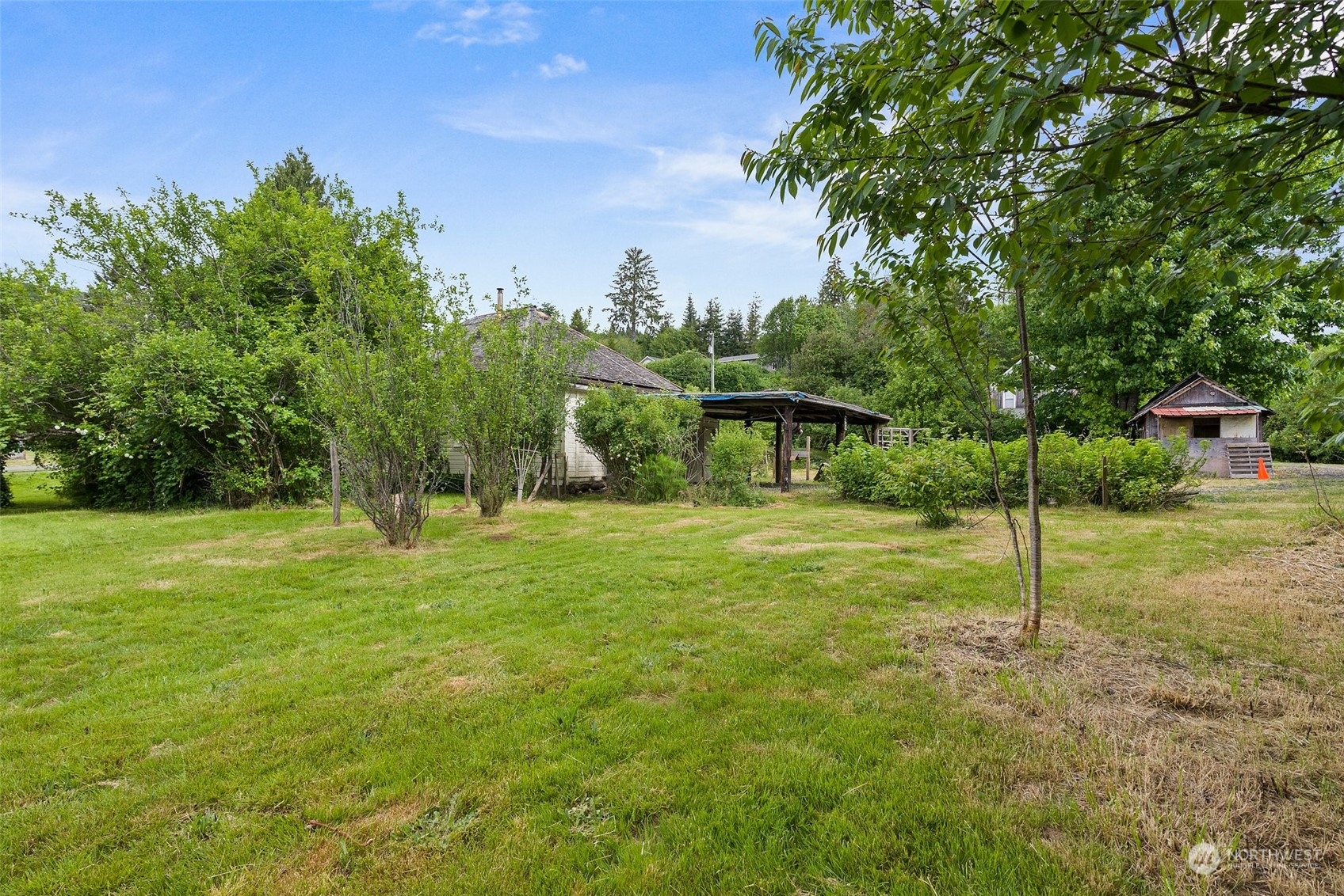 1235 Cedar Street Raymond, WA 98577 - Photo 16 of 23 a view of a house with a backyard