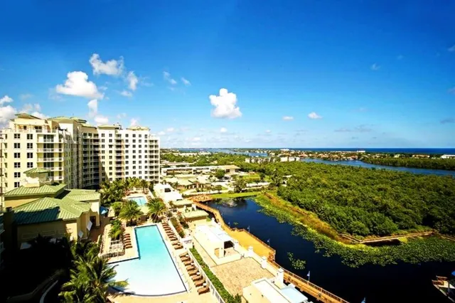 a view of a balcony with ocean view