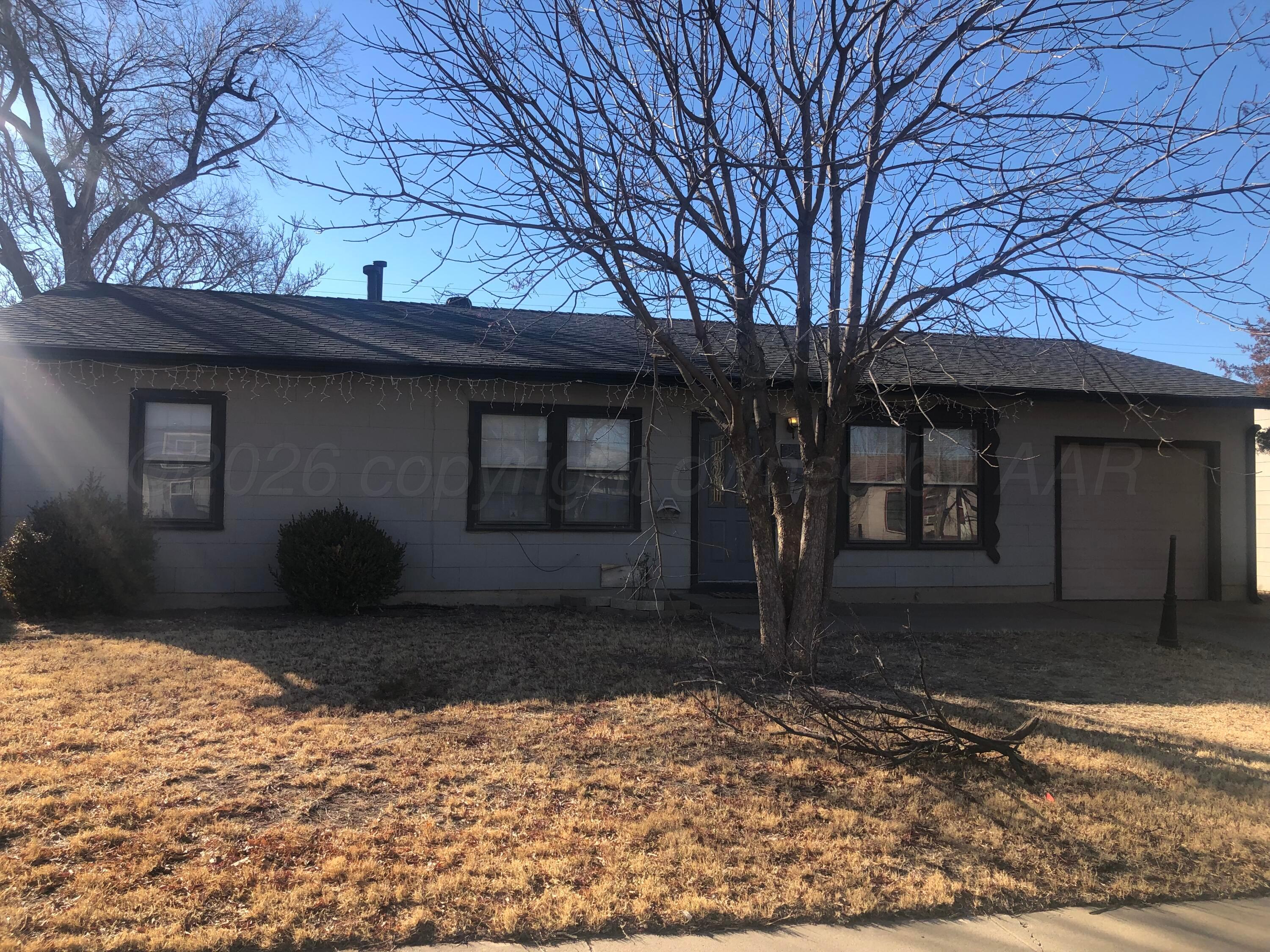 a front view of a house