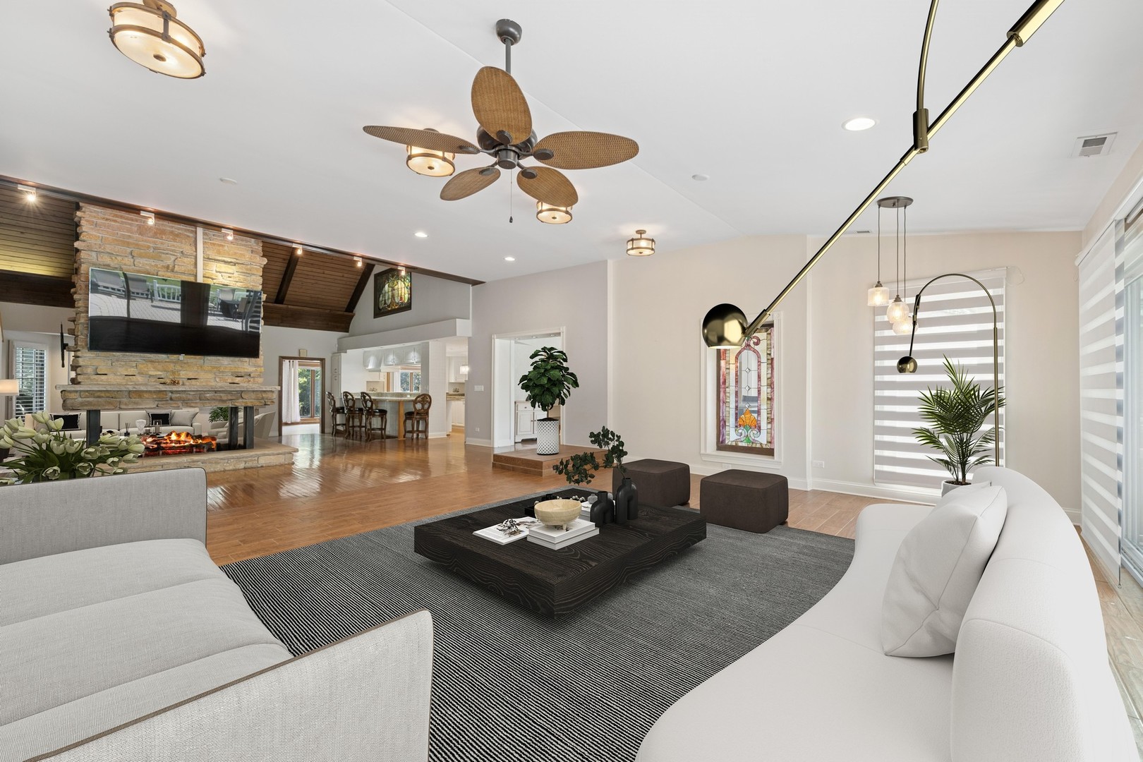 153 Algonquin Road Barrington Hills, IL 60010 - Photo 15 of 95 a living room with furniture and a large window