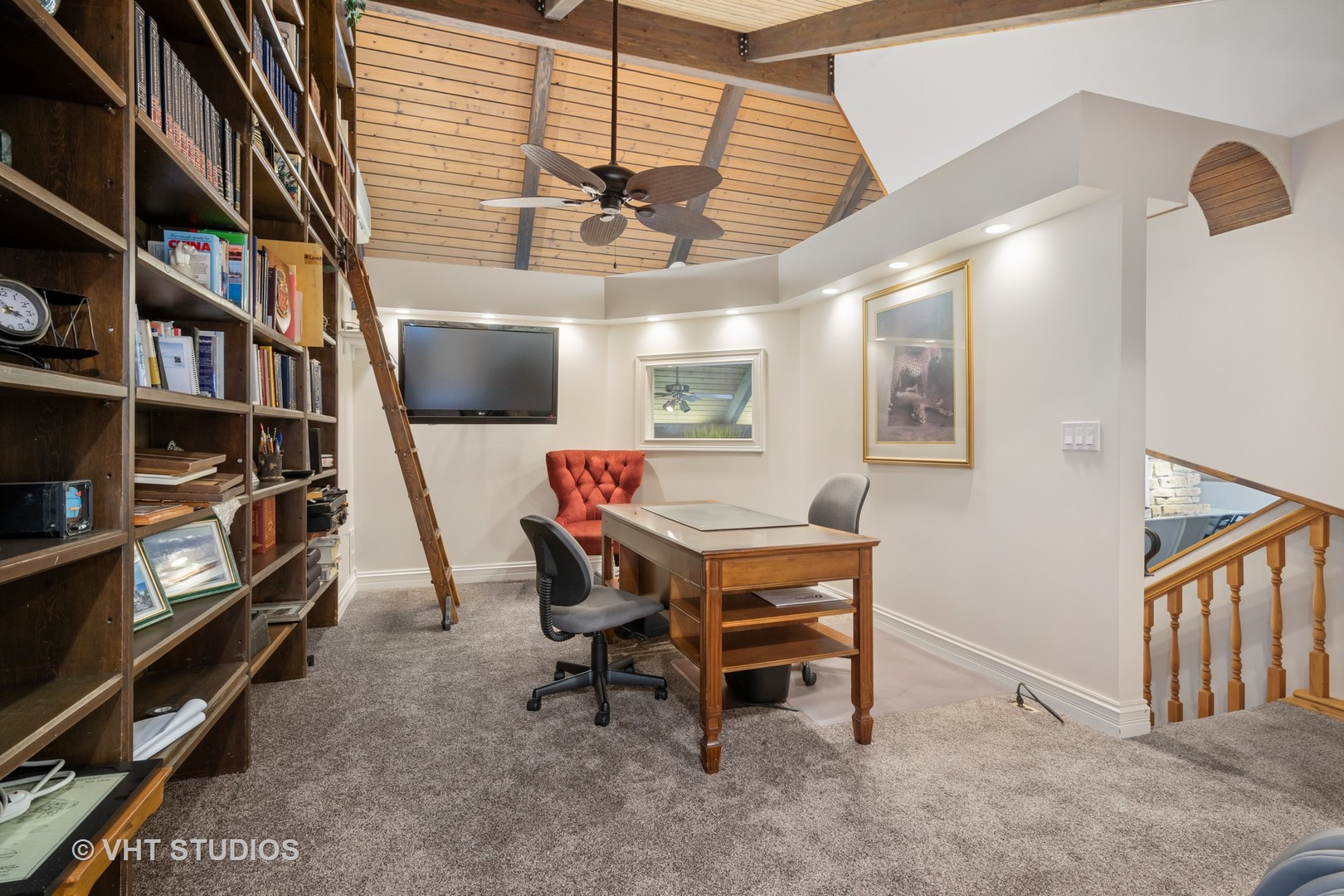 153 Algonquin Road Barrington Hills, IL 60010 - Photo 37 of 95 a dining room with furniture and a flat screen tv