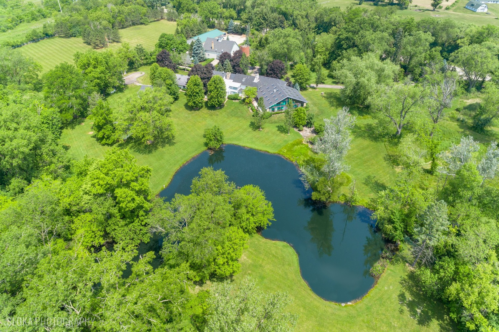 153 Algonquin Road Barrington Hills, IL 60010 - Photo 84 of 95 an aerial view of residential house with outdoor space and trees all around