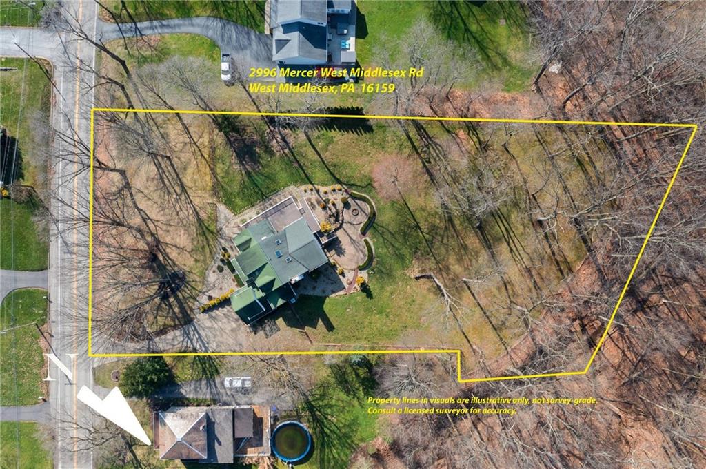 2996 Mercer West Middlesex Road West Middlesex, PA 16159 - Photo 11 of 48 an aerial view of a house with a lake