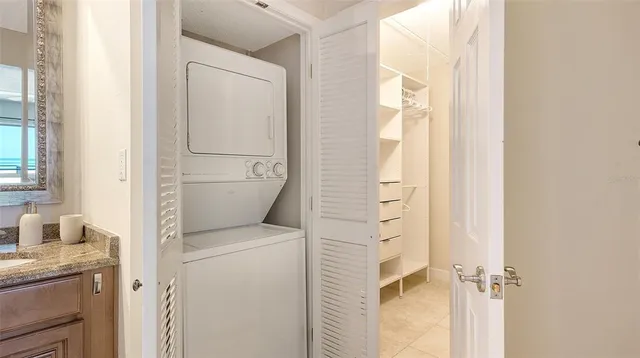 a view of a field with an ocean