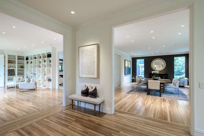 747 Bromfield Road Hillsborough, CA 94010 - Photo 26 of 76 a living room with furniture and wooden floor
