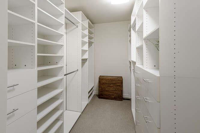 747 Bromfield Road Hillsborough, CA 94010 - Photo 35 of 76 a view of walk in closet with empty racks