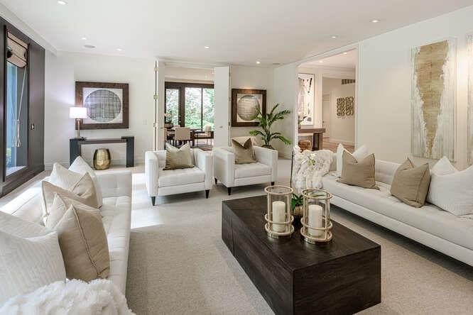 747 Bromfield Road Hillsborough, CA 94010 - Photo 10 of 76 a living room with furniture or couch and a wooden floor