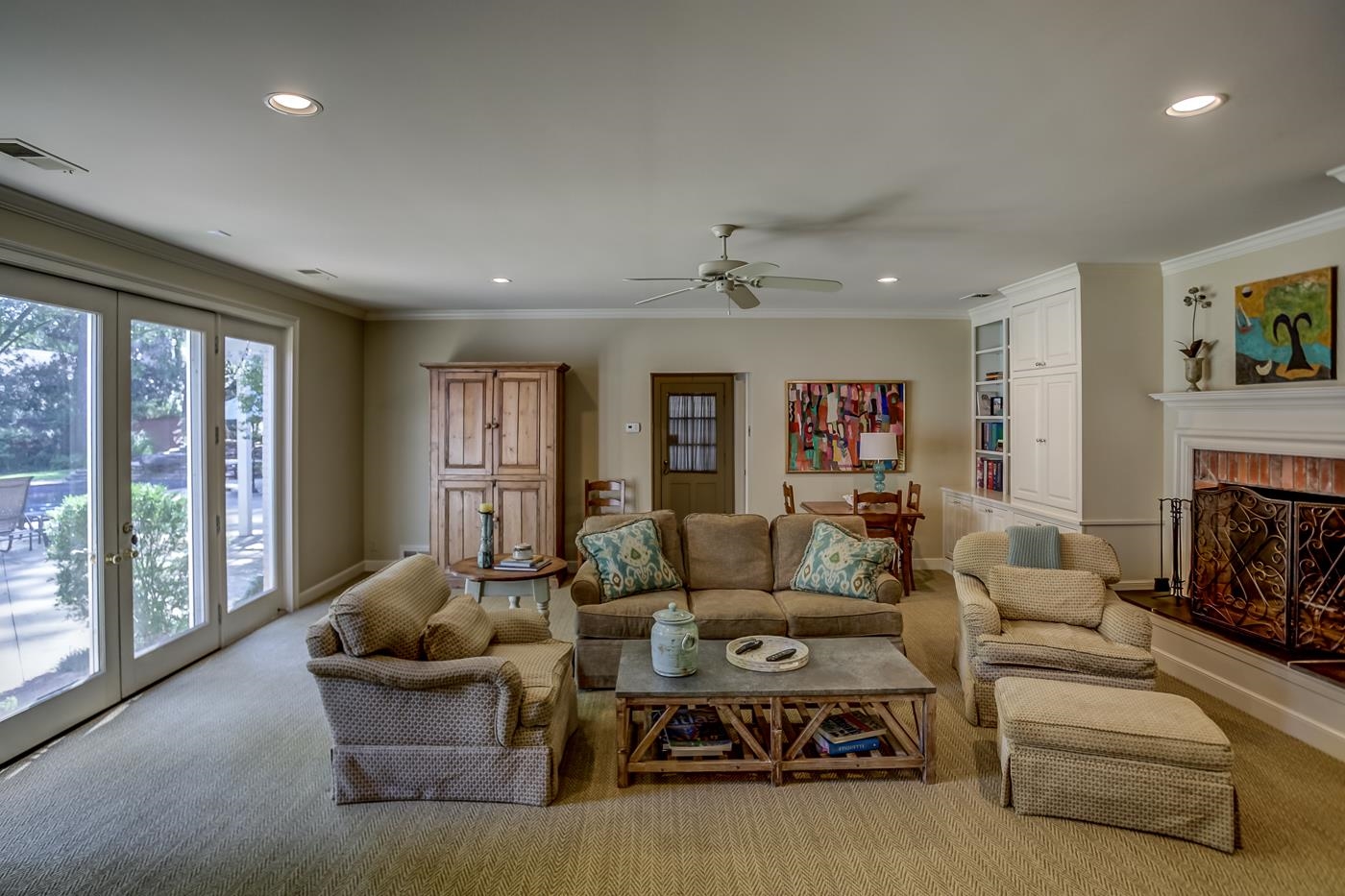 4481 Barfield Road Memphis, TN 38117 - Photo 8 of 32 a living room with furniture and a fireplace