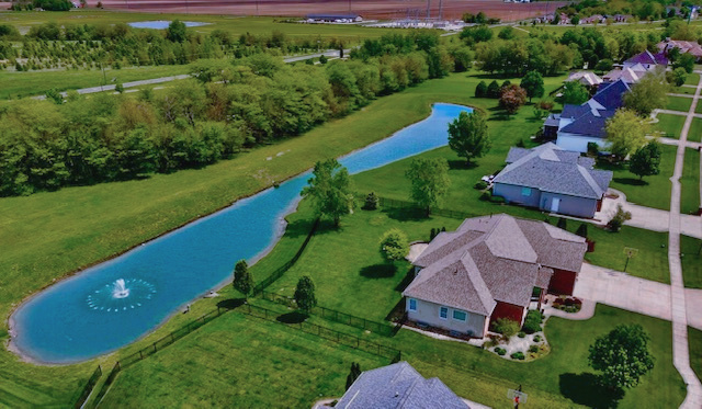1248 Talon Lane Forsyth, IL 62535 - Photo 3 of 67 an aerial view of a house with garden space and street view