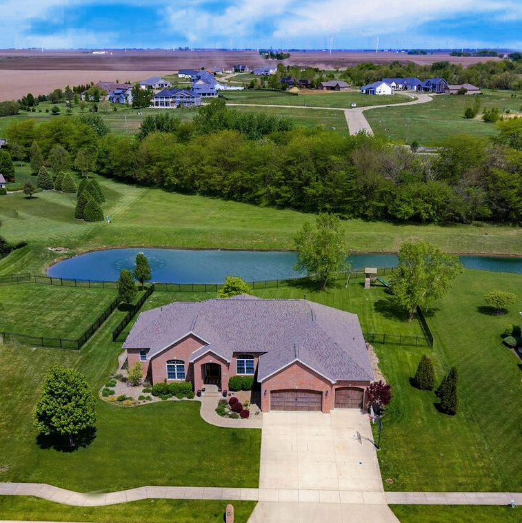 1248 Talon Lane Forsyth, IL 62535 - Photo 5 of 67 an aerial view of a house with yard