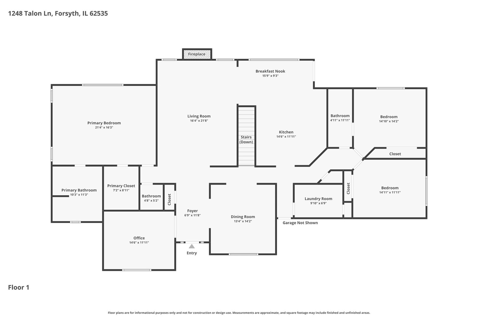 1248 Talon Lane Forsyth, IL 62535 - Photo 65 of 67 a picture of a floor plan