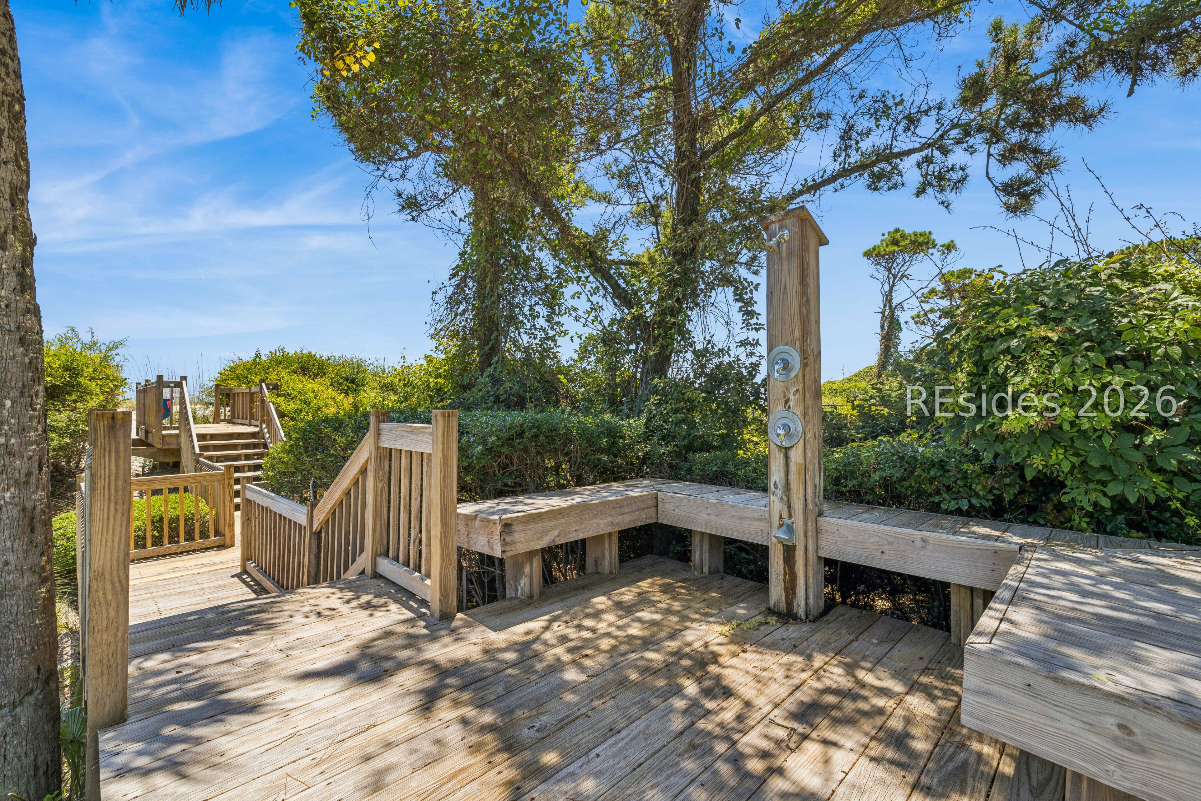 21 Red Cardinal Road Hilton Head Island, SC 29928 - Photo 51 of 54 Outside shower and walkway to beach