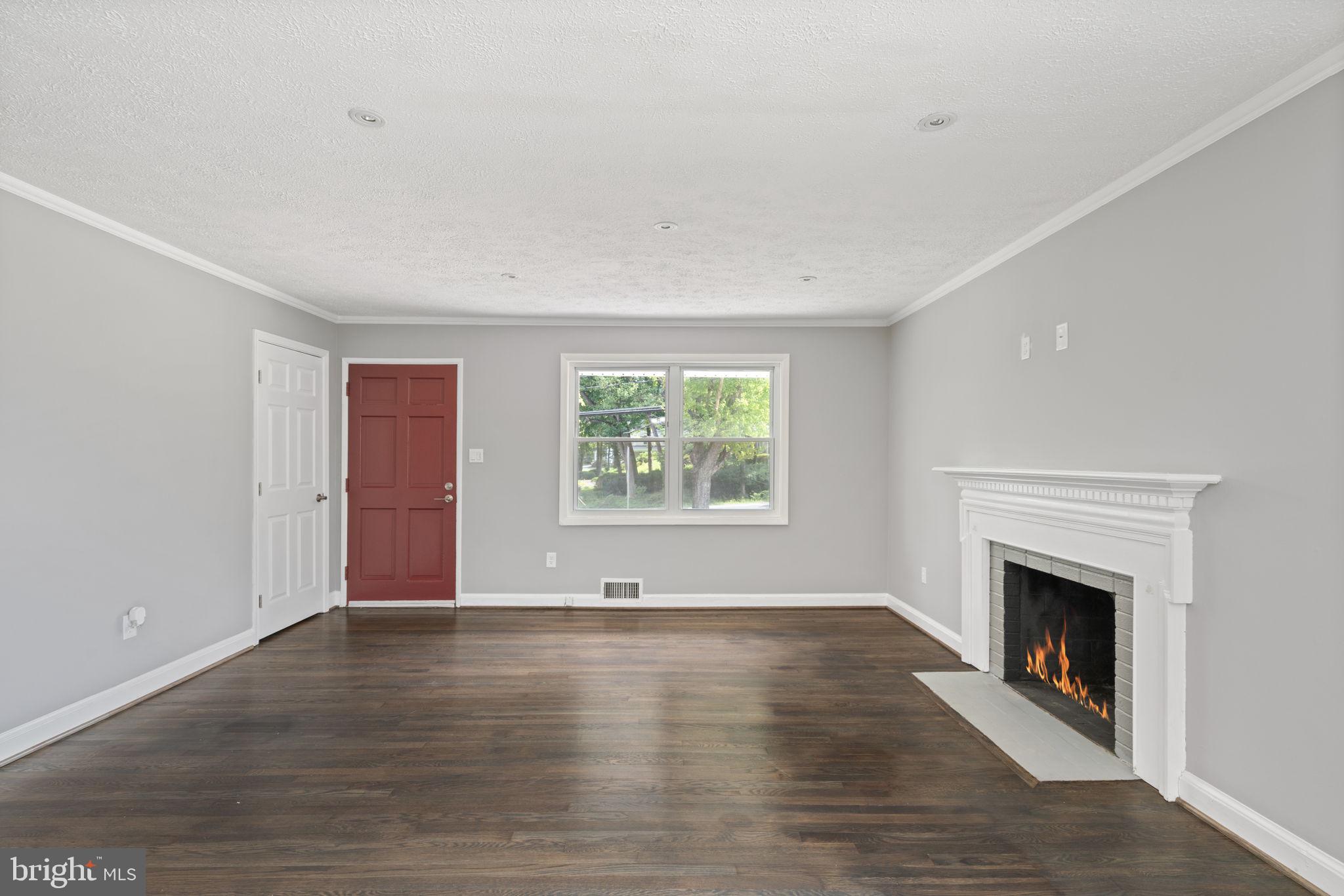 Living Room with hard wood floor