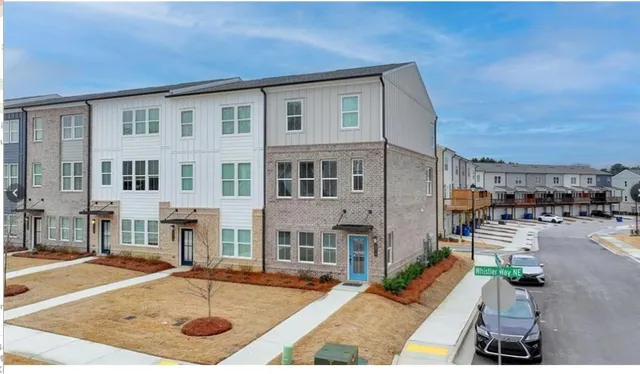 a front view of a house with entertaining space