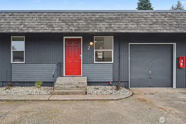 a front view of a house