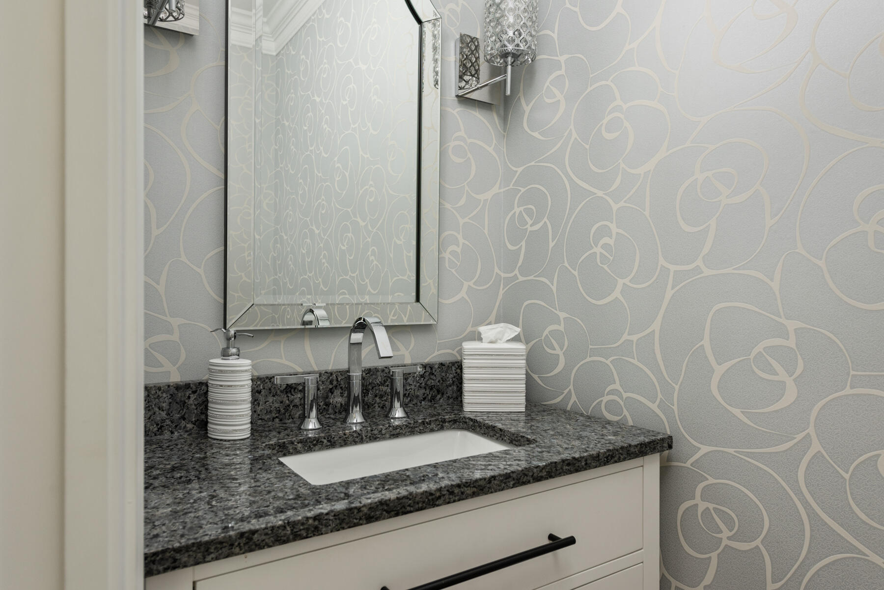 350 Windswept Way Osterville, MA 02655 - Photo 25 of 32 a bathroom with a granite countertop sink and a mirror