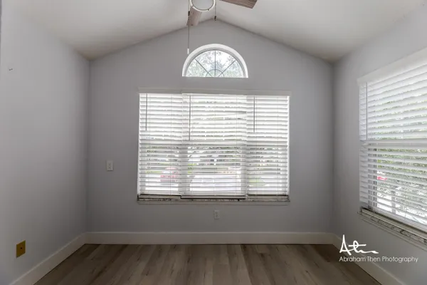 an empty room with a window