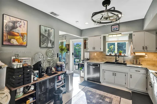 a view of workspace with wooden floor
