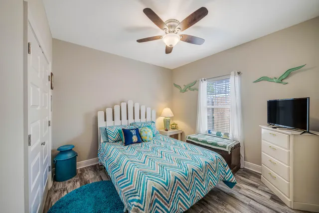 a balcony with couch