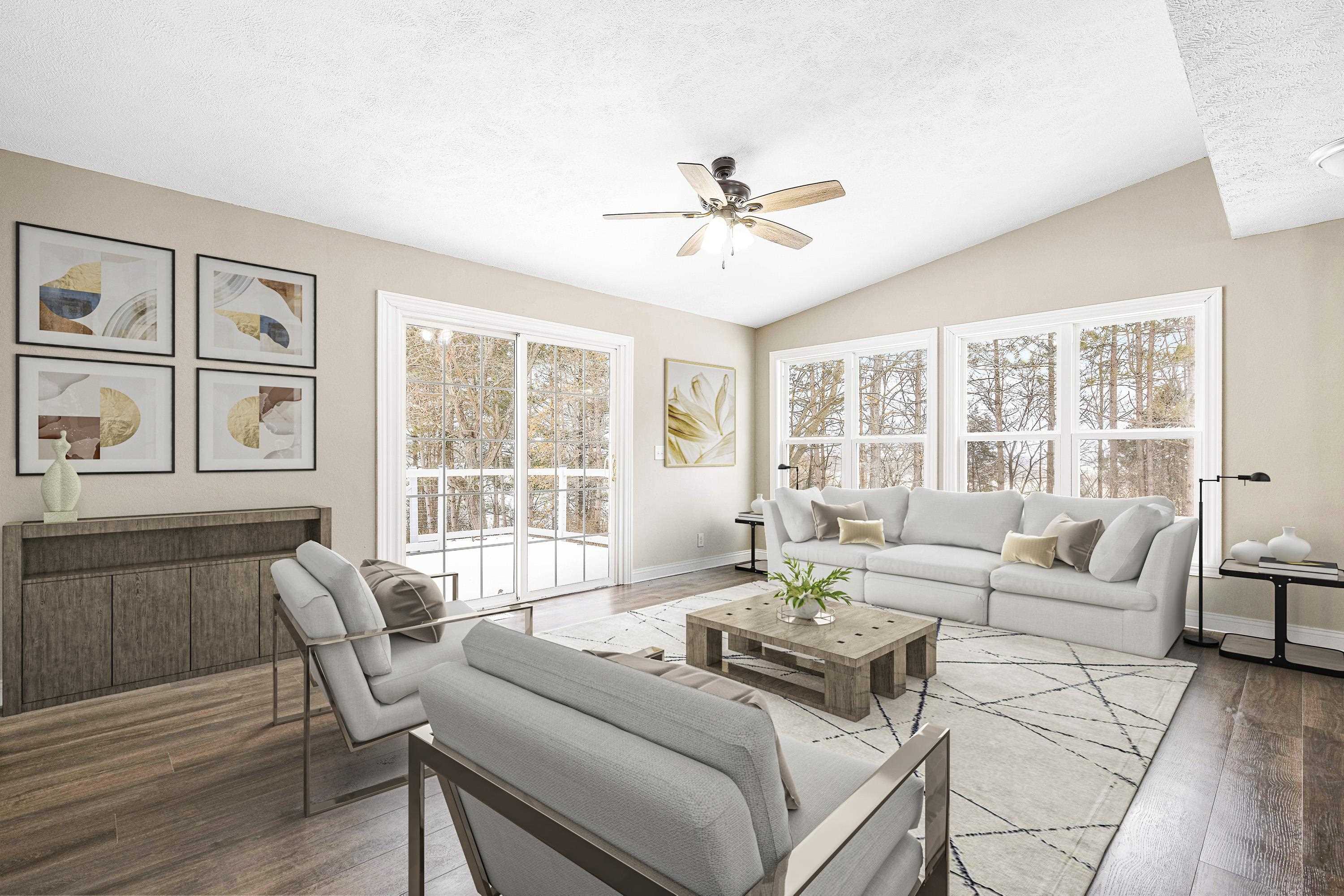 6872 Safford Road Rockford, IL 61101 - Photo 4 of 25 a living room with furniture and a large window