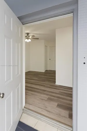 a view of wooden door