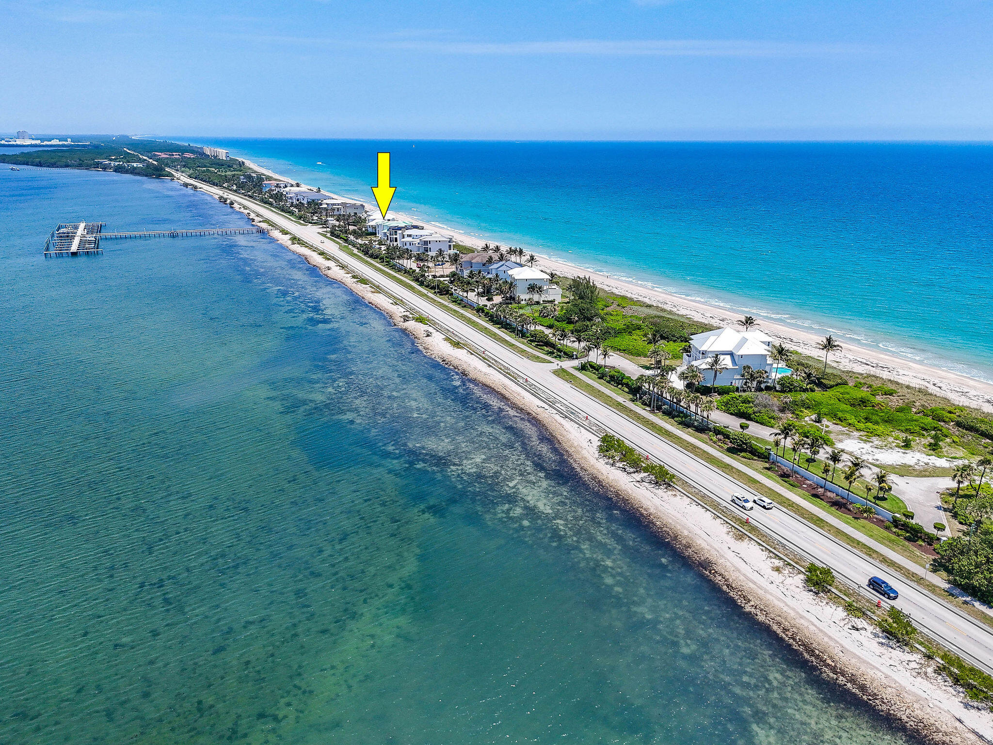 8128 South Ocean Drive Jensen Beach, FL 34957 - Photo 17 of 26 swimming pool with a lake view