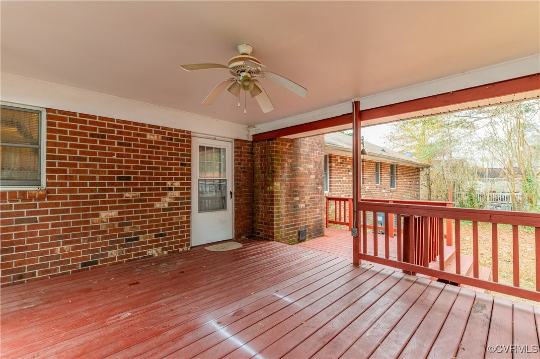 6618 Bull Hill Road Prince George, VA 23875 - Photo 20 of 23 View 2 - Covered Deck with the attached uncovered