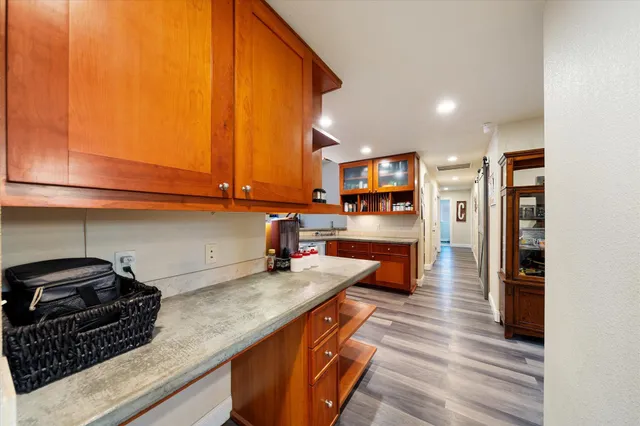 a bedroom with a bed and a closet