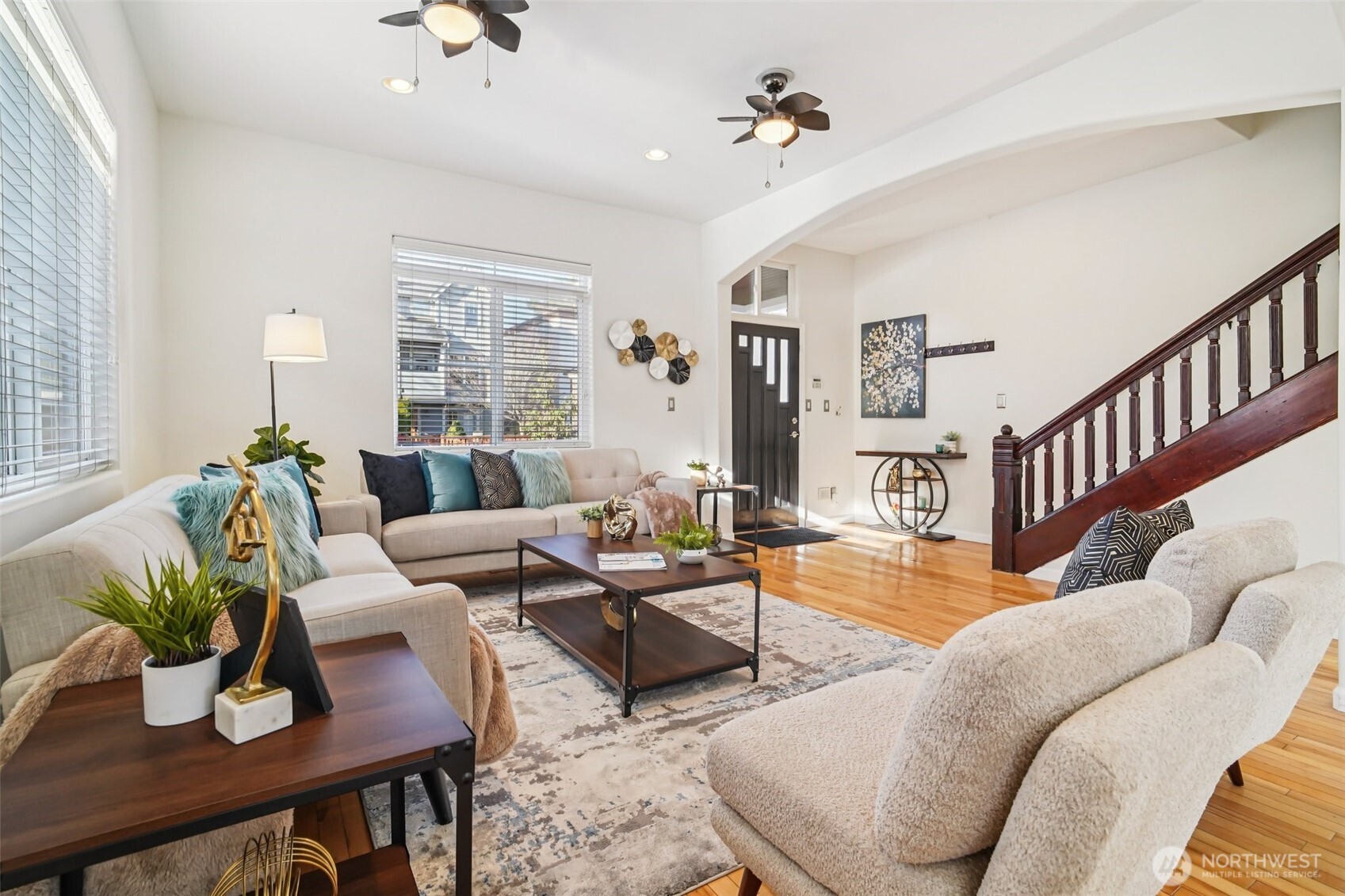 534 25th Avenue South Seattle, WA 98144 - Photo 4 of 35 a living room with furniture and wooden floor