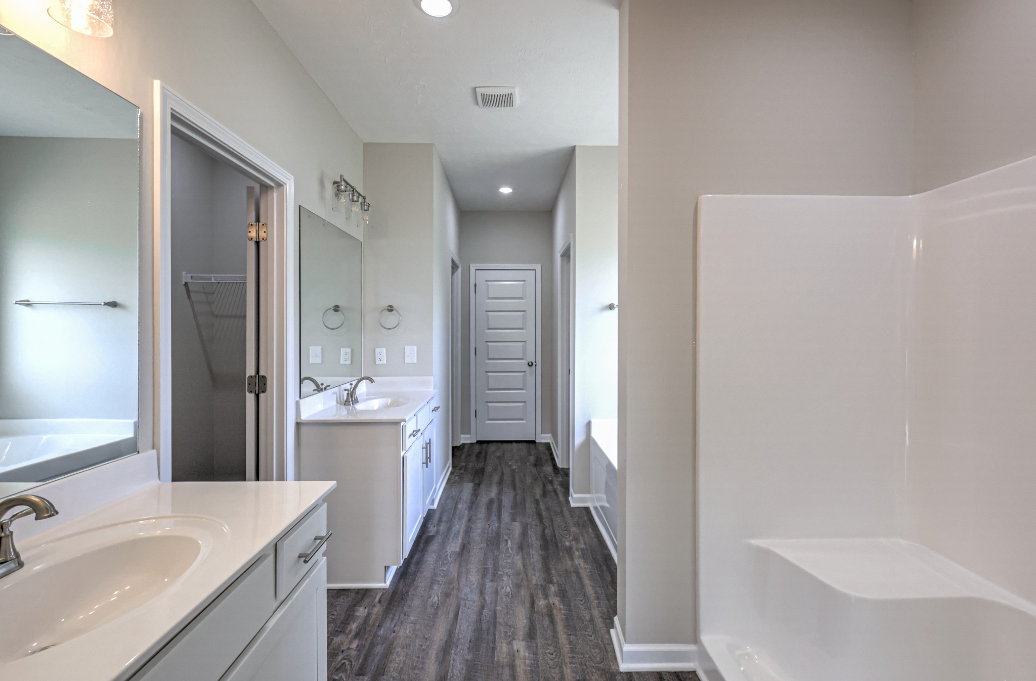 22 Bartow Street Decherd, TN 37324 - Photo 18 of 38 a bathroom with a sink a toilet and shower