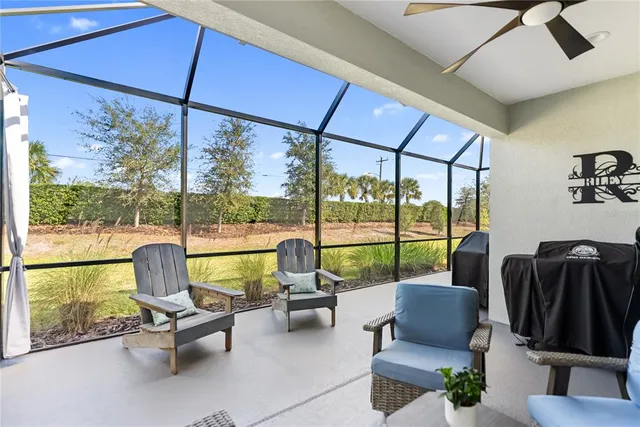 a view of an outdoor space and swimming pool