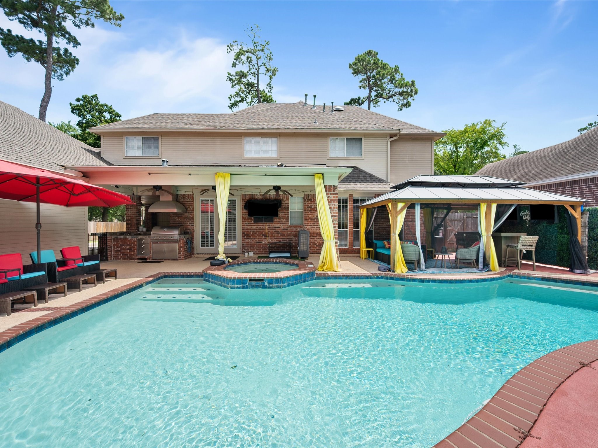 16123 Lafone Drive Spring, TX 77379 - Photo 36 of 47 From summer pool parties to quiet evenings under the stars, this exceptional backyard was designed to be the backdrop for countless cherished memories.