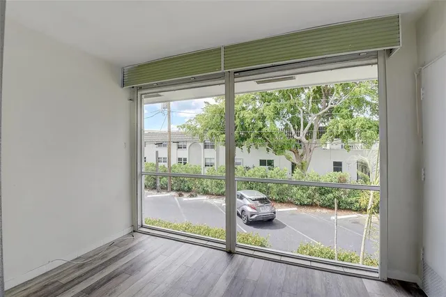 a window in an empty room