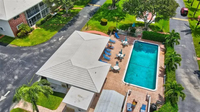 a bird view of a building