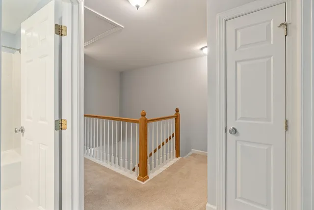 a view of a hallway with entryway
