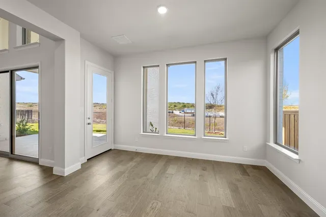 an empty room with window