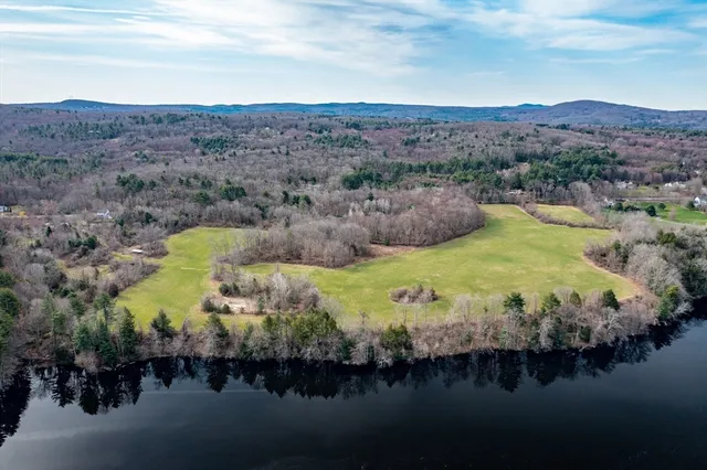 a view of an ocean from a yard