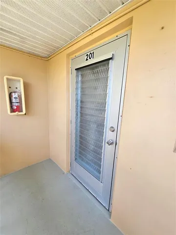 a view of an front door