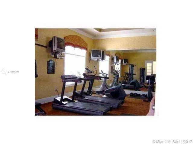 a view of a park with a slide