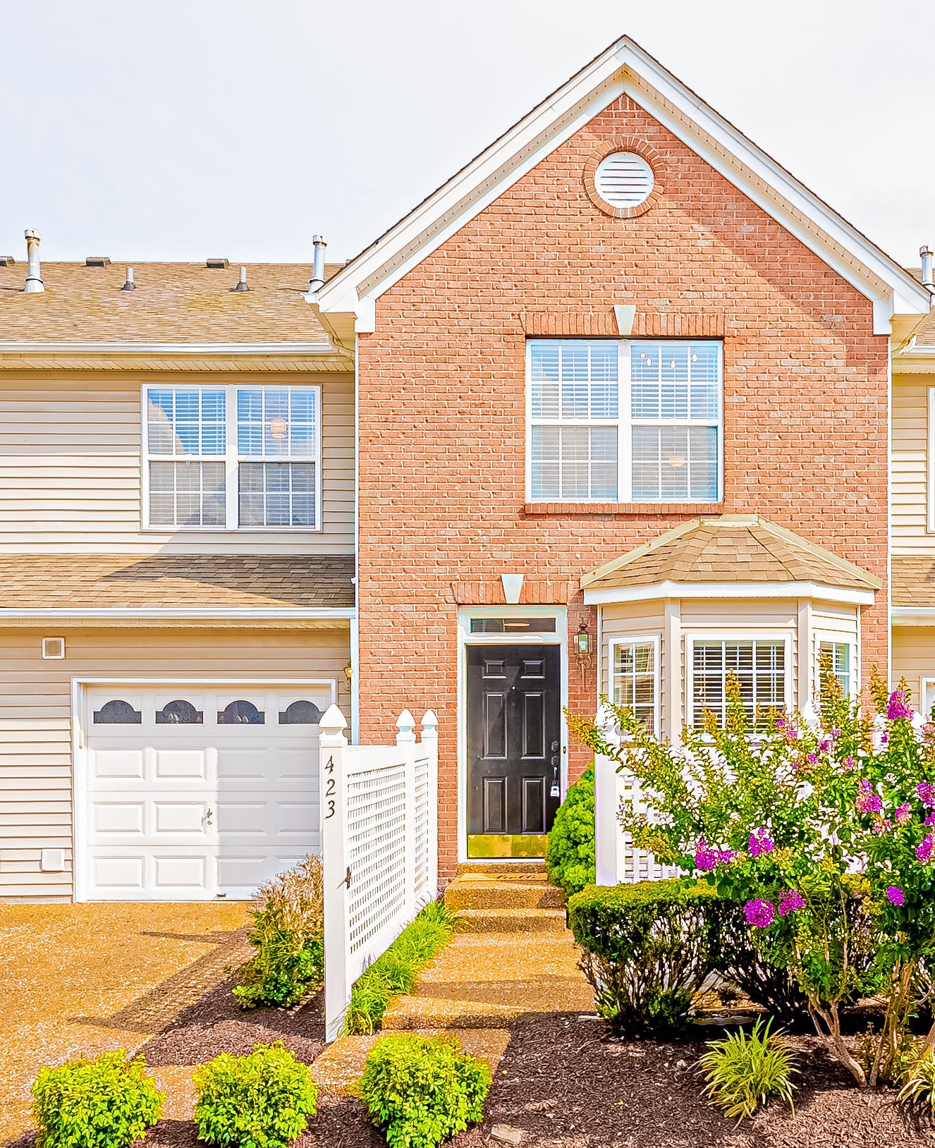 a front view of a house