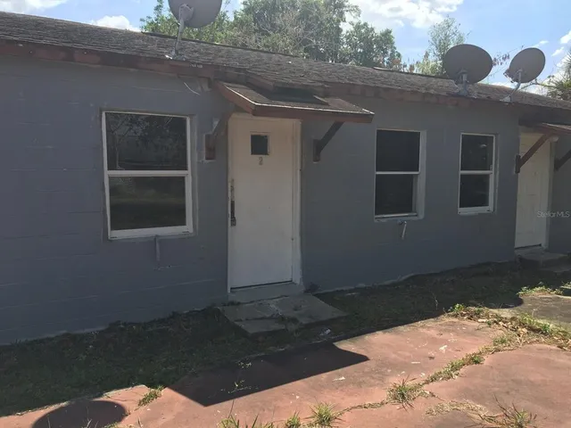 a backyard of a house