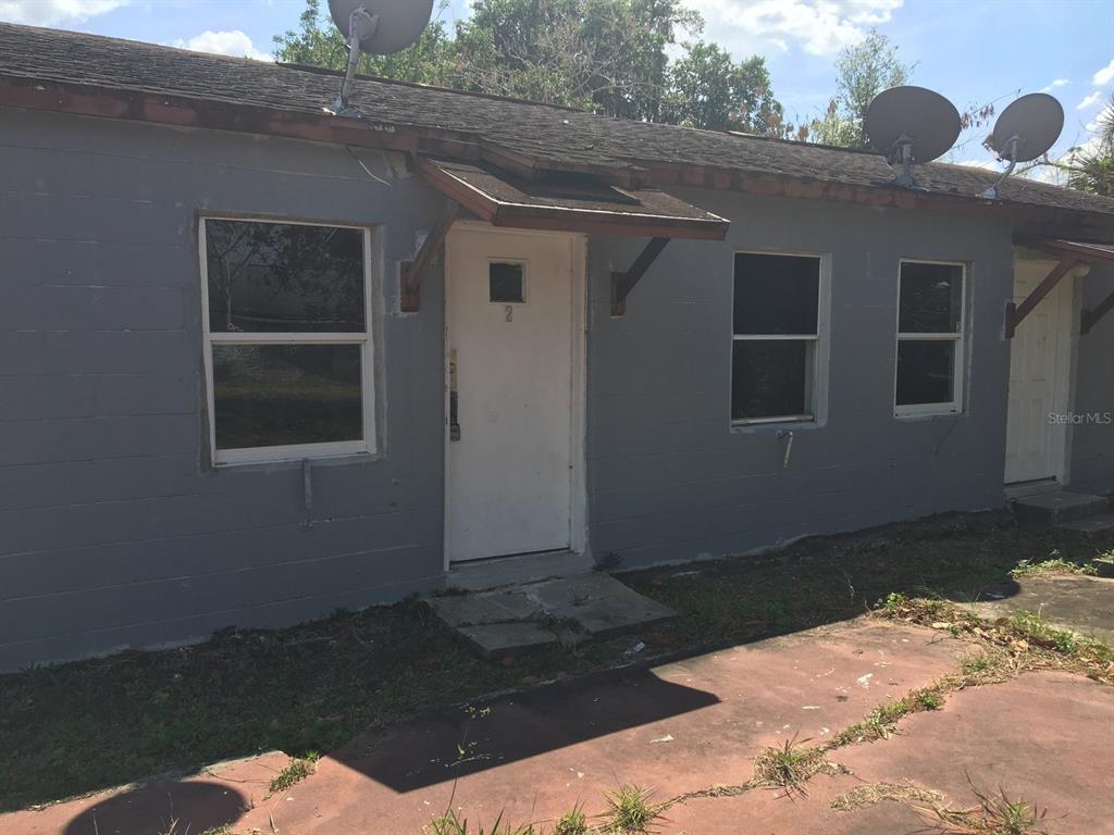 a backyard of a house