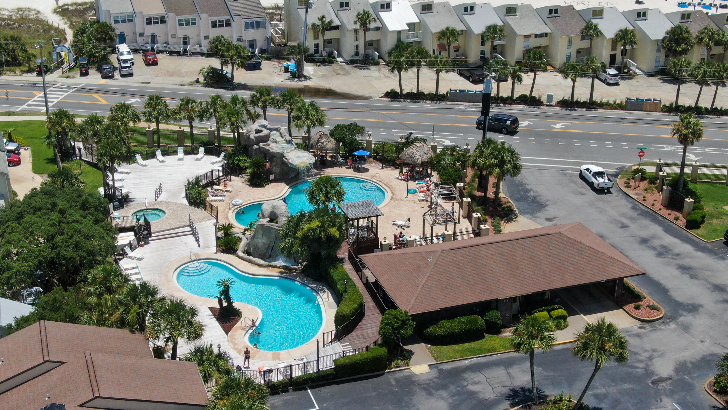 17620 Front Beach Road, Unit 2SC Panama City Beach, FL 32413 - Photo 2 of 20 an aerial view of a house with yard swimming pool and outdoor seating