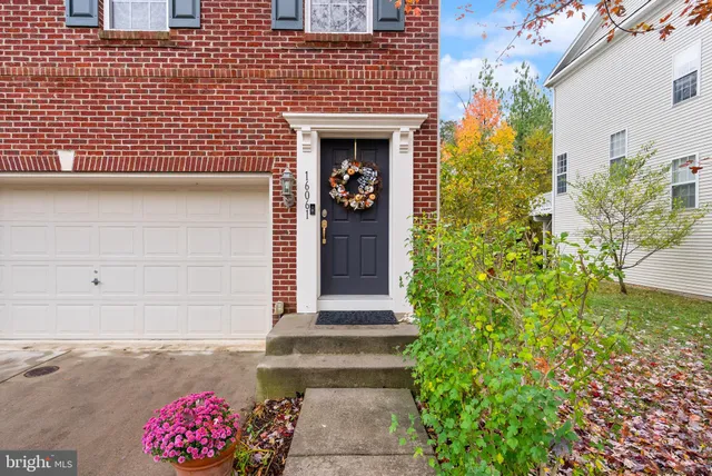 a front view of a house with plants