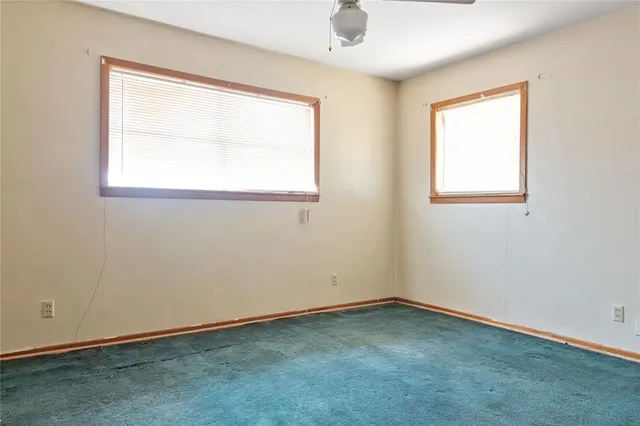 an empty room with a window