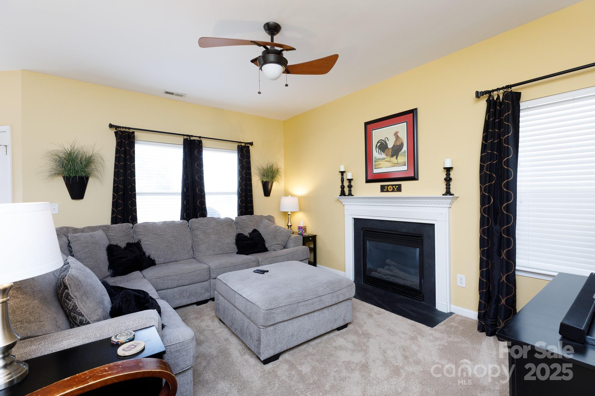 722 Chelton Lane Fort Mill, SC 29715 - Photo 4 of 19 a living room with furniture and a fireplace