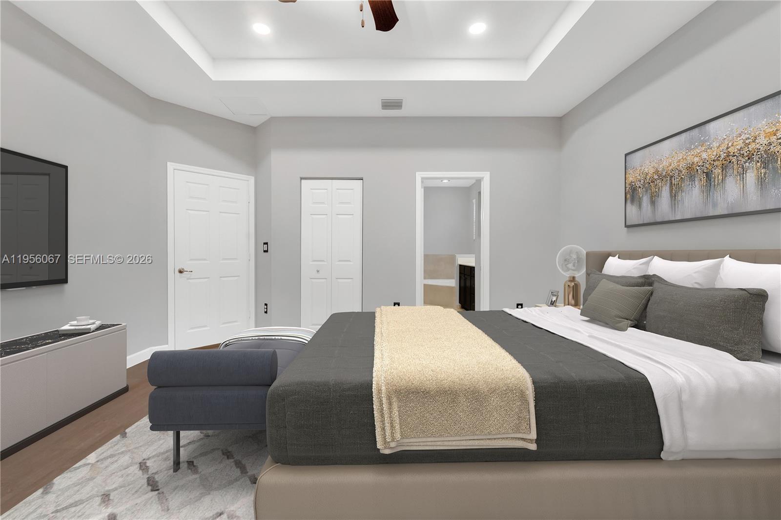 3401 Southeast 5th Street Homestead, FL 33033 - Photo 11 of 32 a bedroom with a bed and a couch