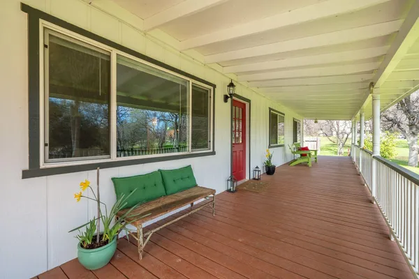 a view of a porch